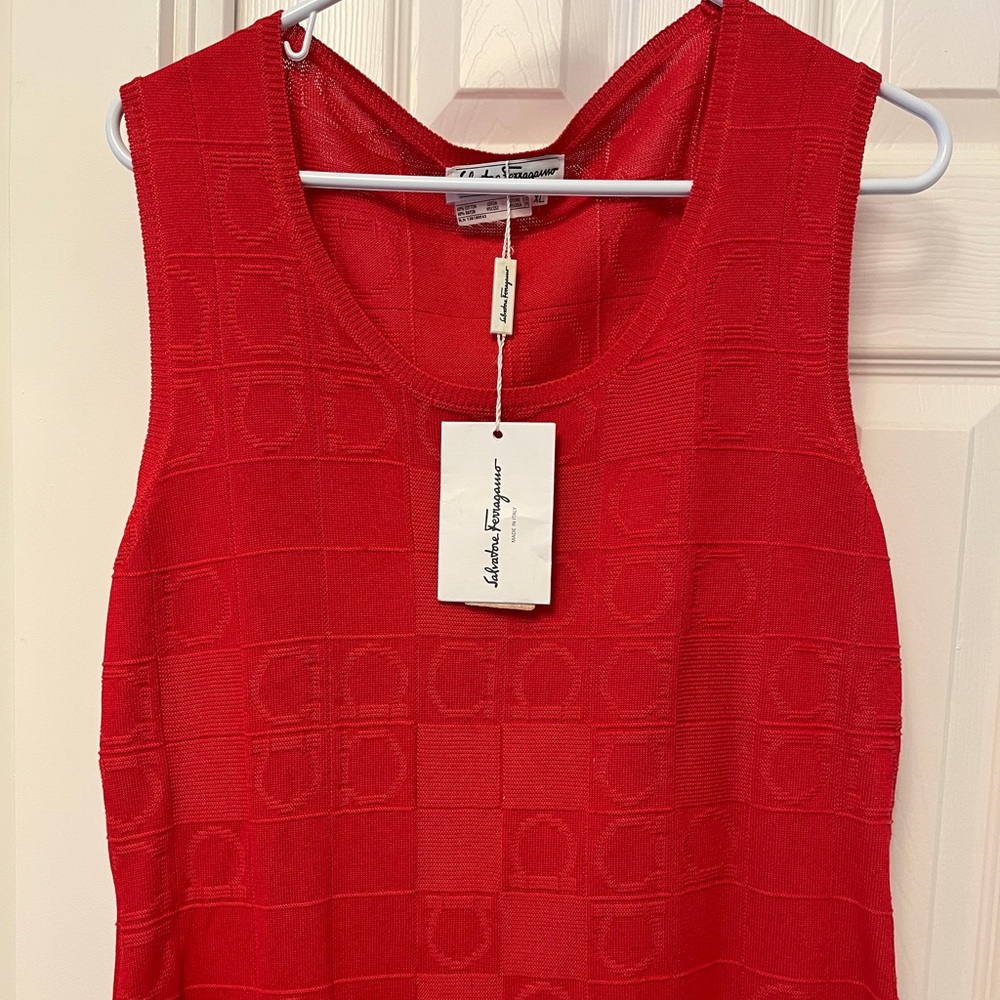 Salvatore Ferragamo Knit Tank (Red)